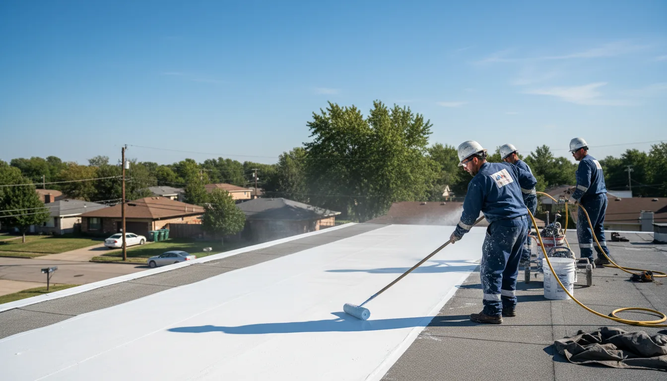 Commercial roof coating in Del City, OK near me